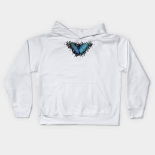 Blue Morpho Butterfly Kids Hoodie